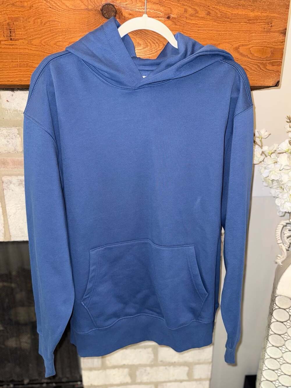 Old Navy Hoodie Size L Blue Pullover Sweatshirt